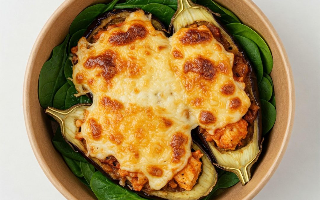 Mousaka vegana de soja texturizada