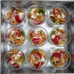 Mini ensaladitas de queso de cabra