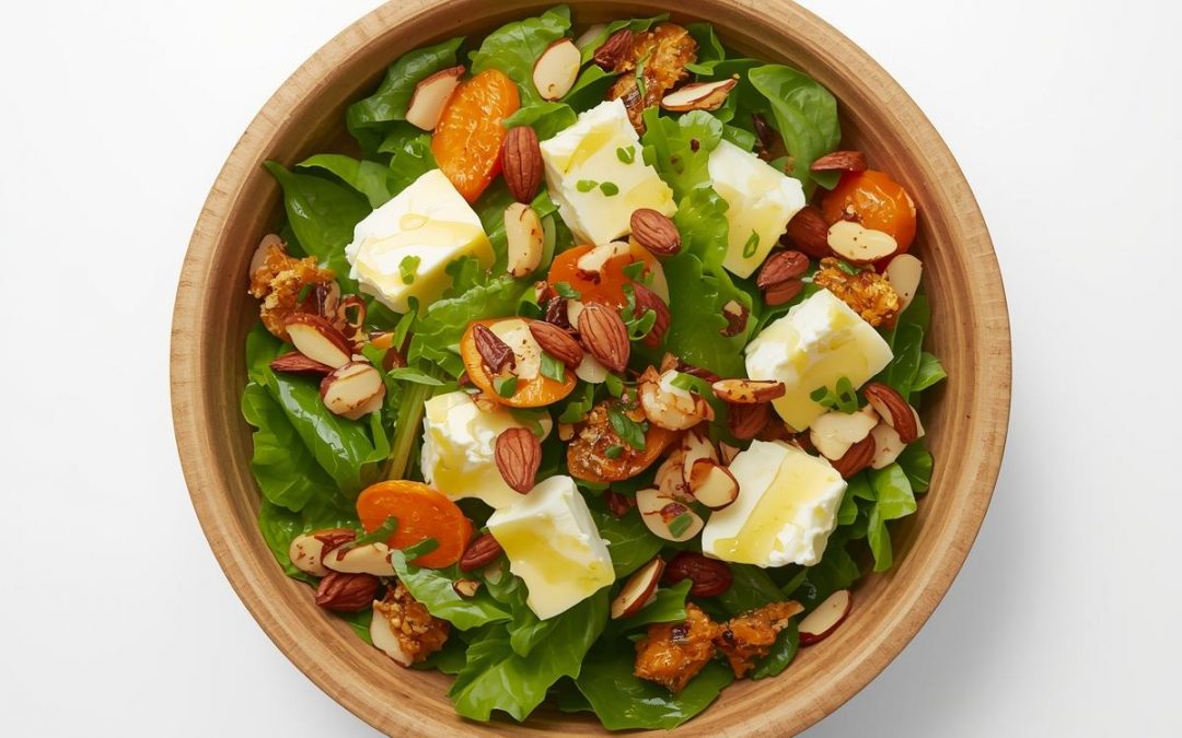 Ensalada verde de queso tierno