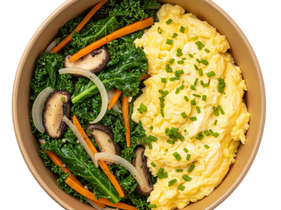 Base de salteado de col kale con shitake,