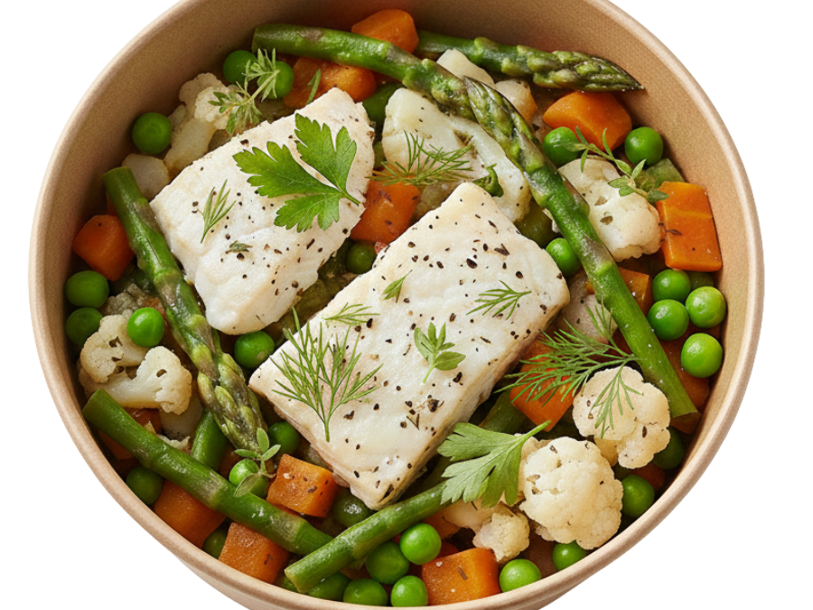 Menestra de verduras con bacalao