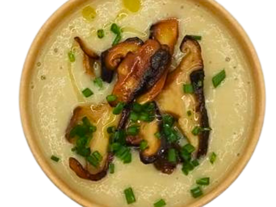 Crema de alcachofa y shitake