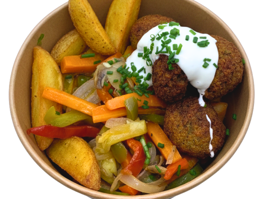 Falafels con verduras