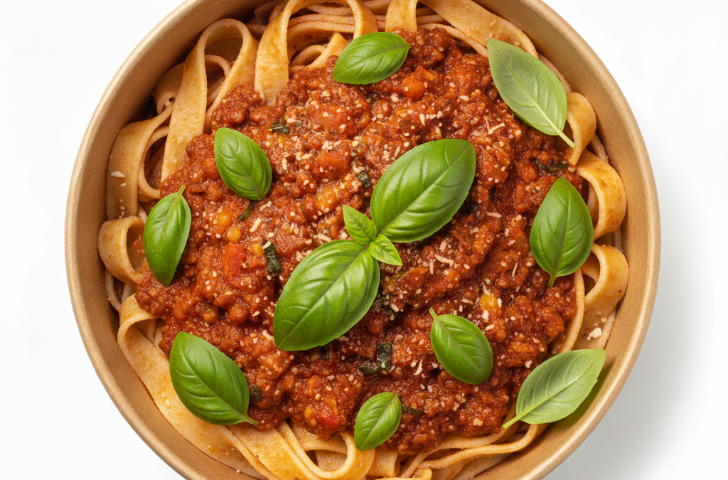 Tallarines a la boloñesa