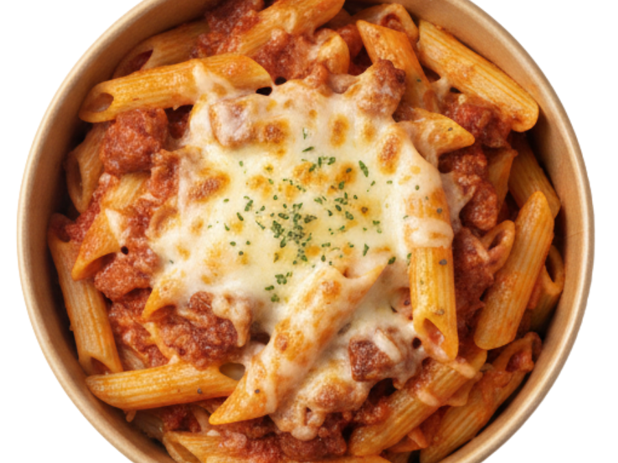 Macarrones con boloñesa vegana