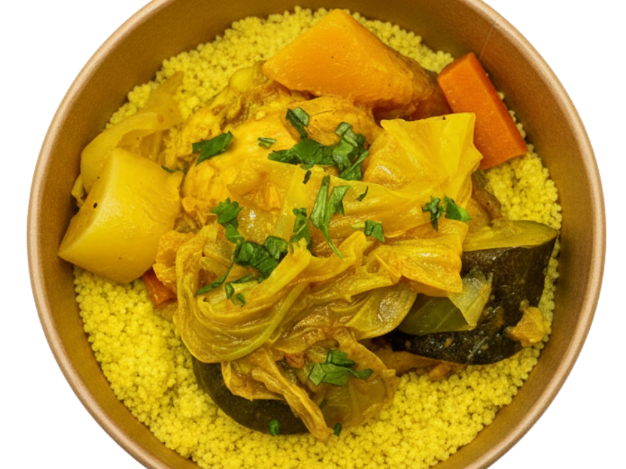 Cuscús de pollo Marroquí estilo tradicional