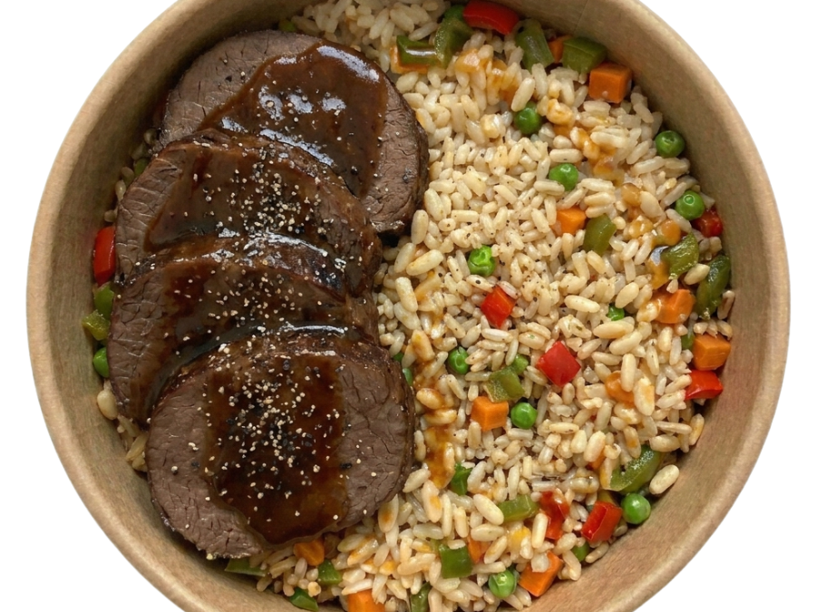 Salteado de arroz con meloso