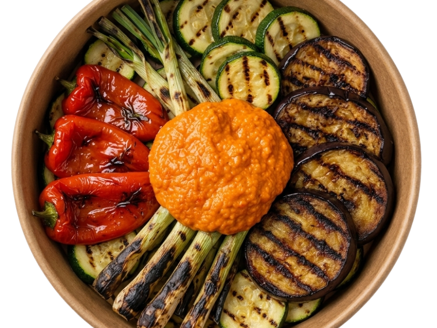 Verduras asadas con Romesco