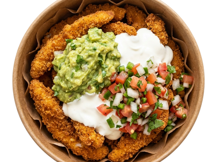 Pollo rebozado estilo mexicano
