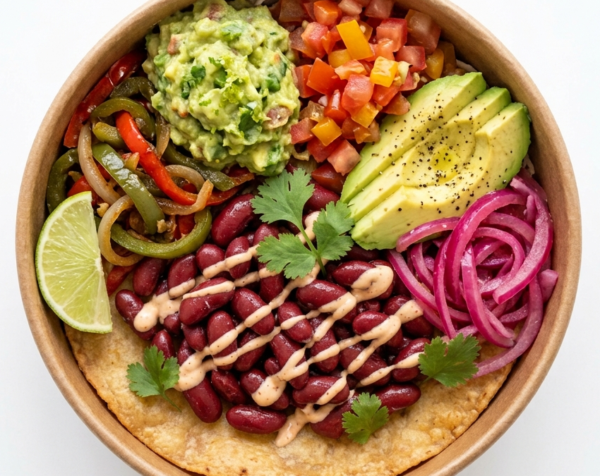 Fajitas de alubia roja